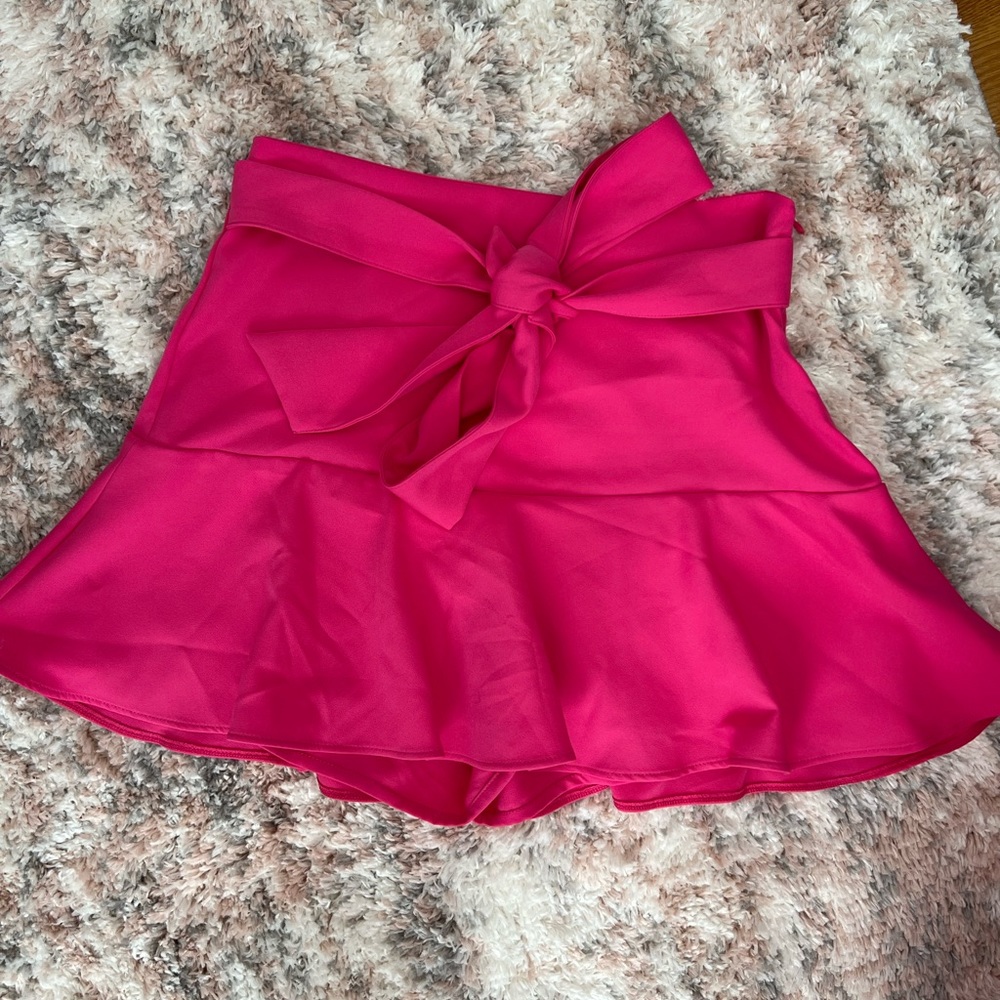 Pink Zara Tie Front Skort